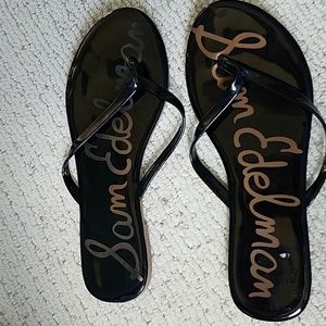 Sam Edelman Patent Leather Flip Flops